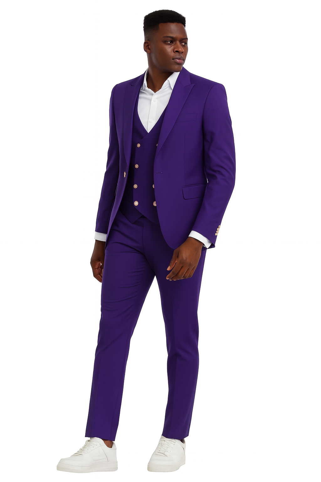 Mardi Gra Custom - Purple and Gold Two Toned Tuxedo - 34 Short or Extra Small
