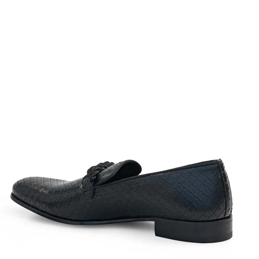 Mezlan Embossed Braid Loafer Black (20757) - Medium