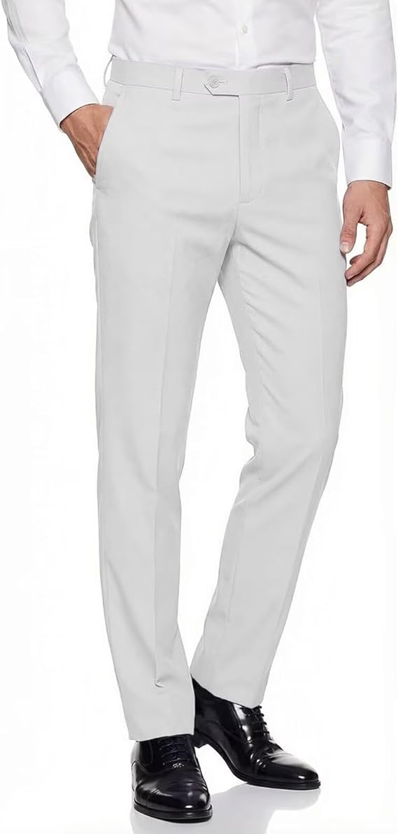 Mens Expandable Waist Business Casual Dress Pants - dress size pants : 28 Unfinished bottom