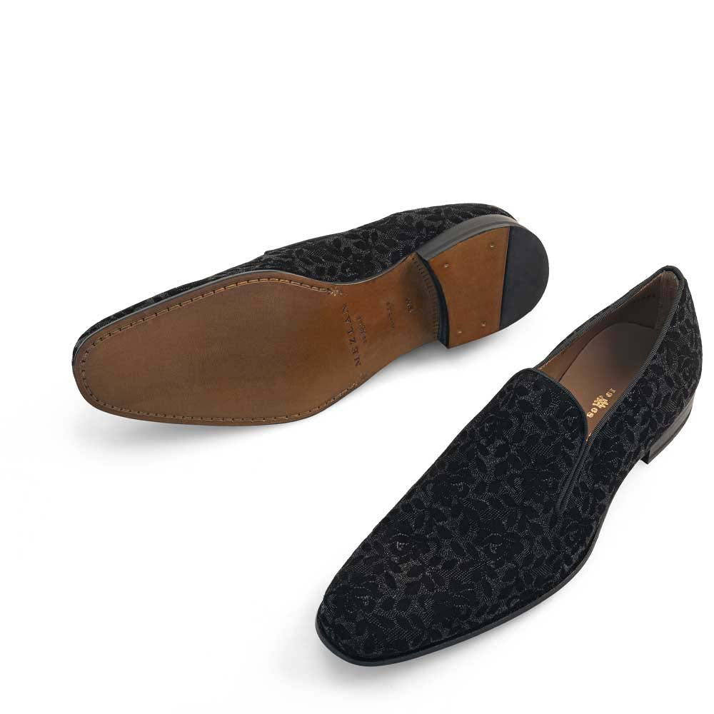 Mezlan Velvet Formal Loafer Black (21084) - Medium