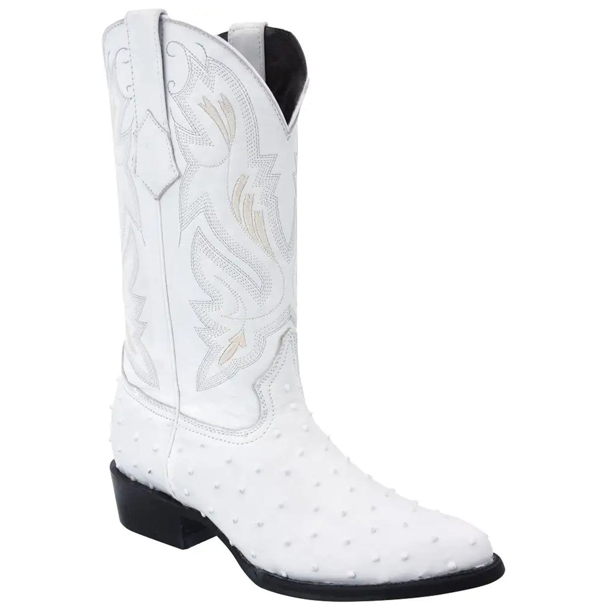 Print Ostrich Boots White - White