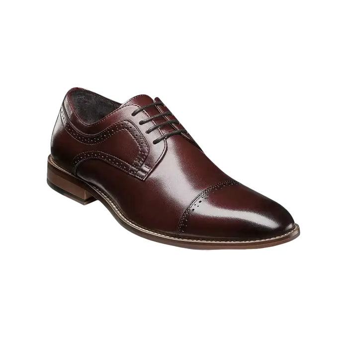 25066,Stacy Adams Leather Shoes Dickinson Cap Toe Lace up All Colors