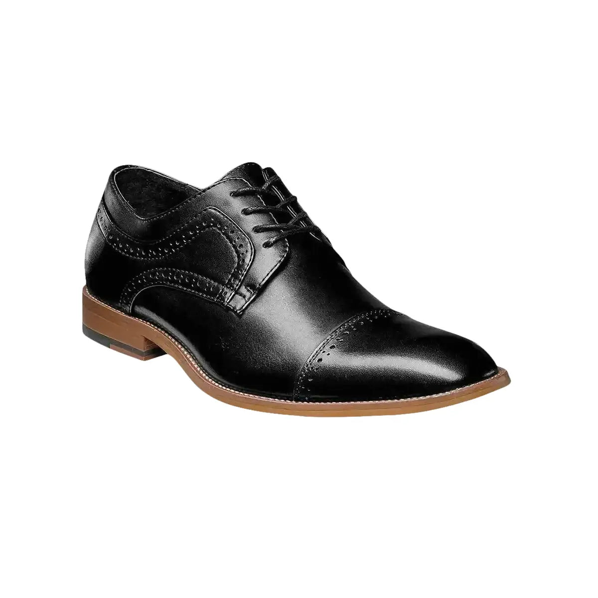 25066,Stacy Adams Leather Shoes Dickinson Cap Toe Lace up All Colors