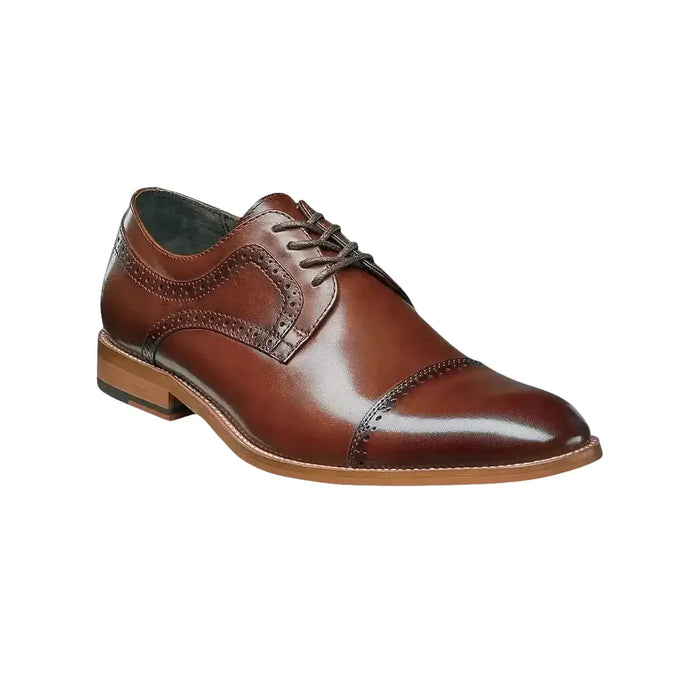 25066,Stacy Adams Leather Shoes Dickinson Cap Toe Lace up All Colors