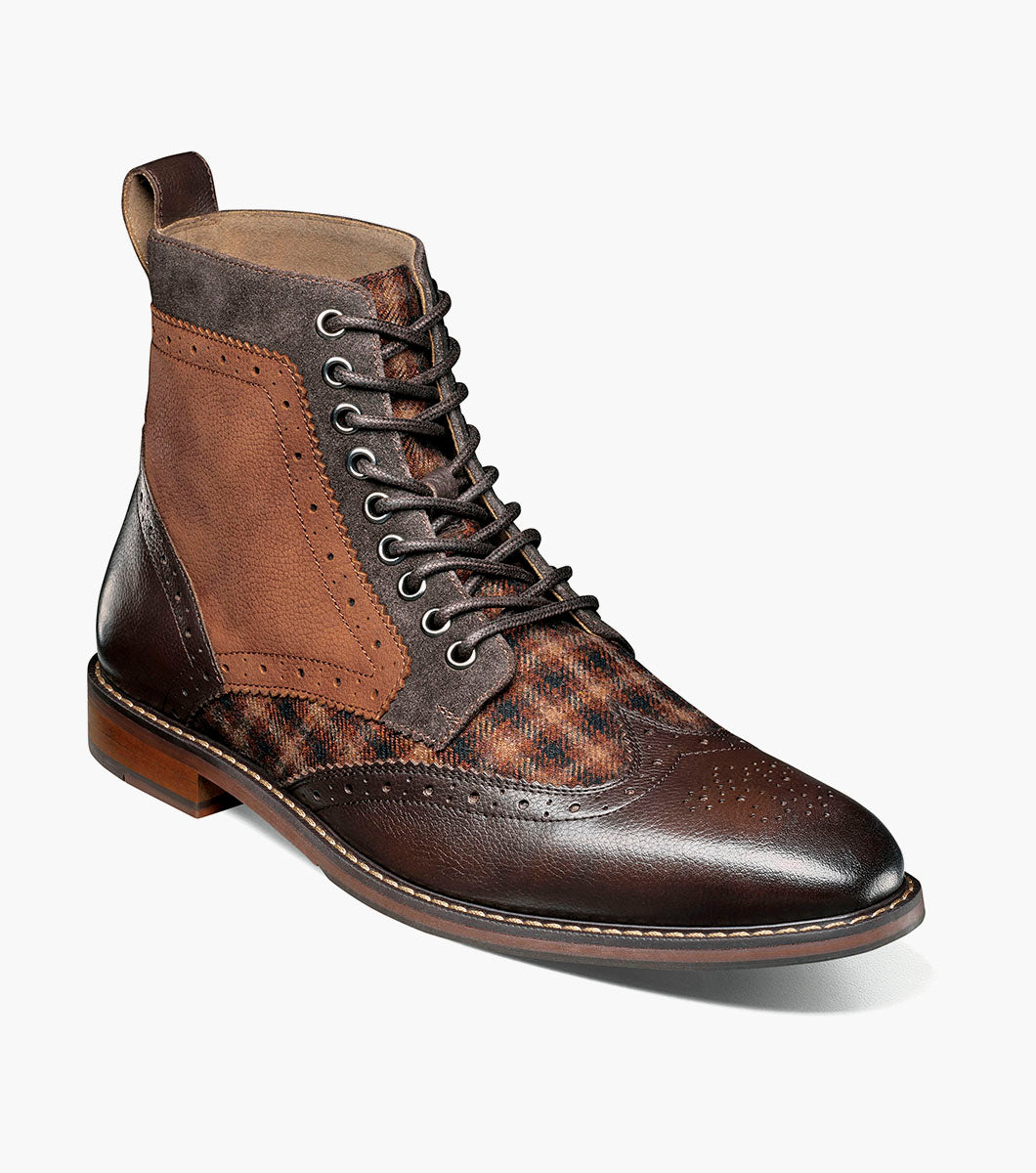 Stacy Adams Finnegan Wingtip Lace Up Boot by Stacy Adams Shoes - 14