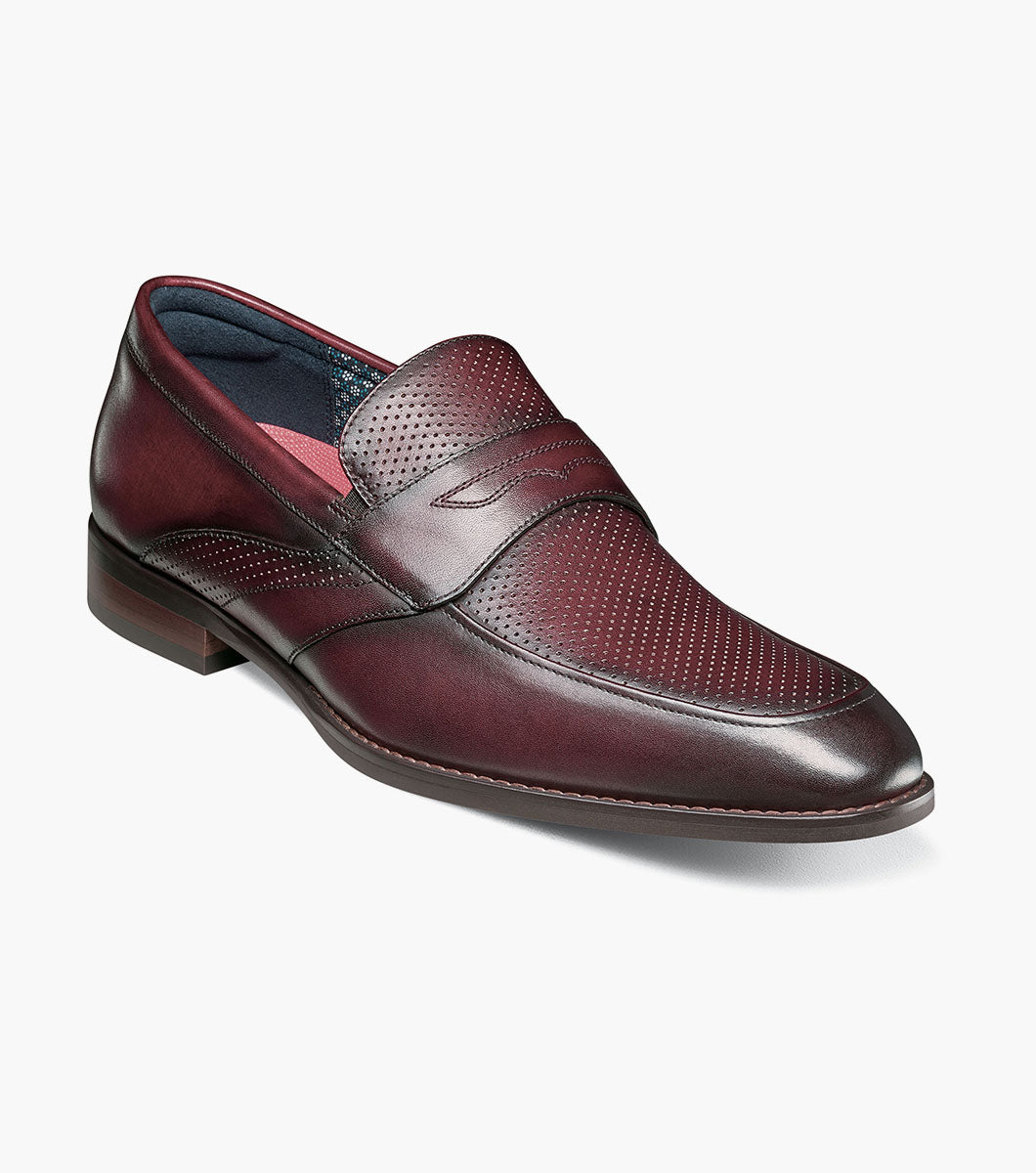Stacy Adams Karnes Moc Toe Penny Slip On by Stacy Adams Shoes - 10.5