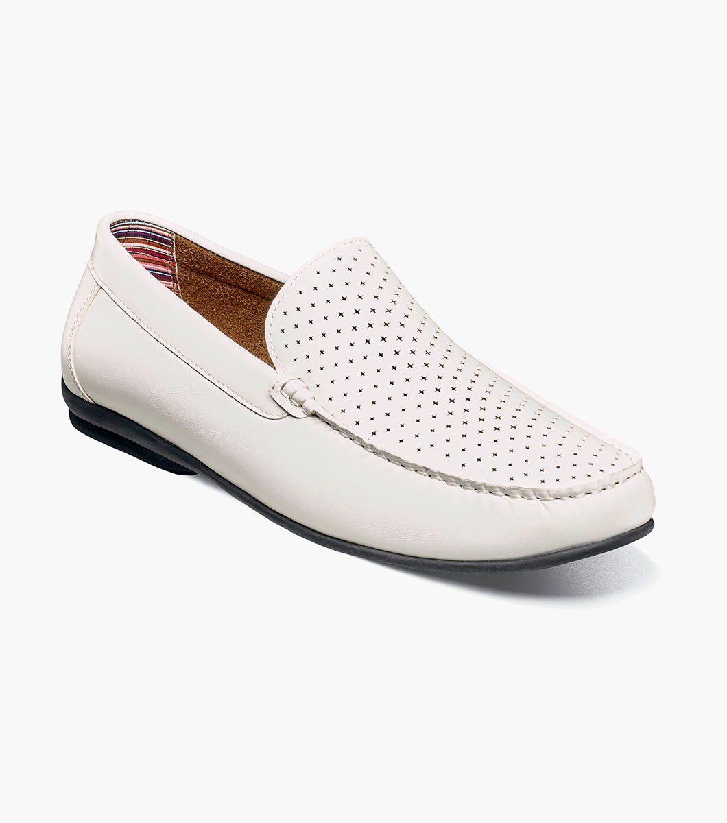 Stacy Adams Conroy Moc Toe Perf Slip On by Stacy Adams Shoes - 7