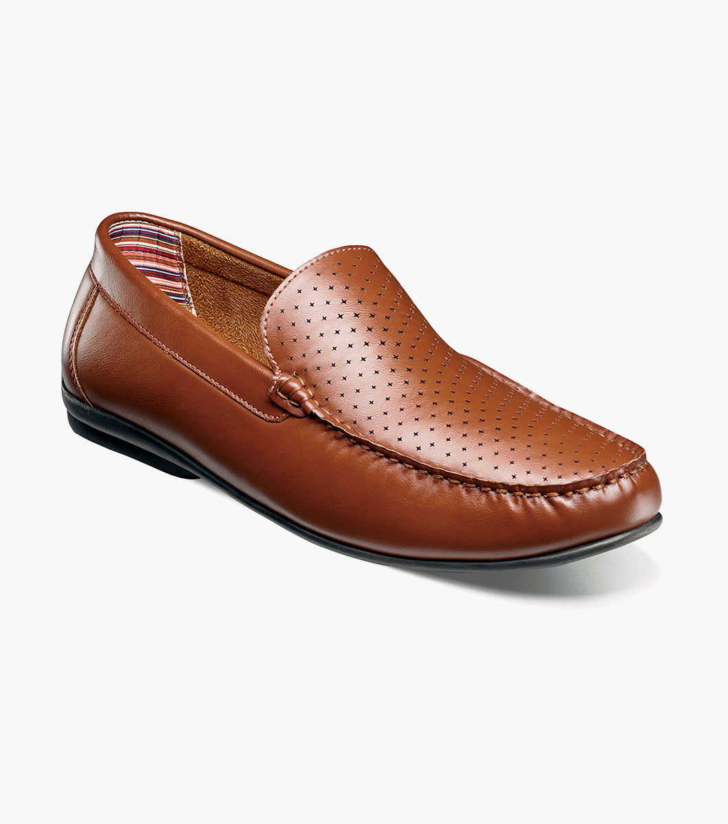 Stacy Adams Conroy Moc Toe Perf Slip On by Stacy Adams Shoes - 7