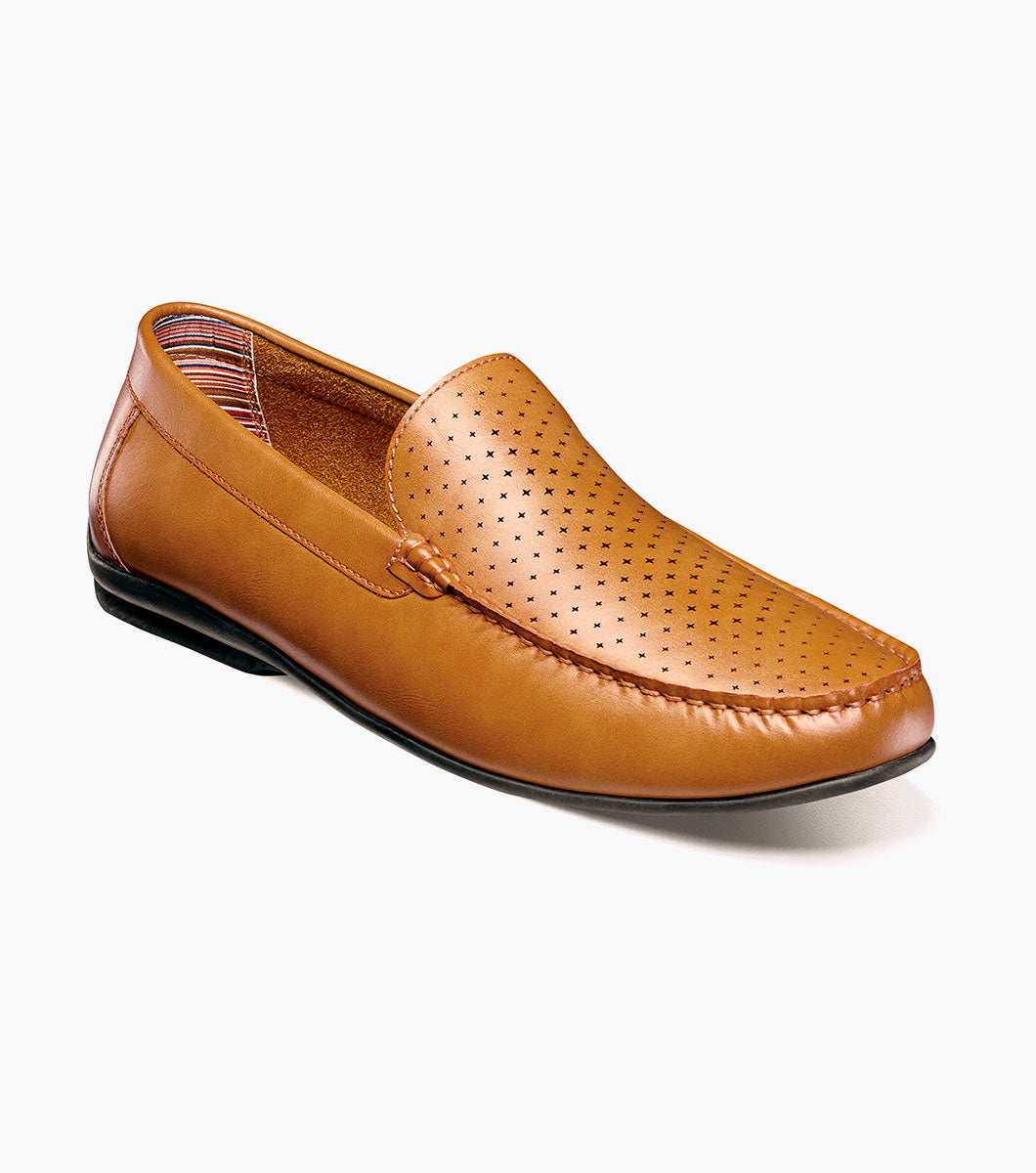 Stacy Adams Conroy Moc Toe Perf Slip On by Stacy Adams Shoes - 7