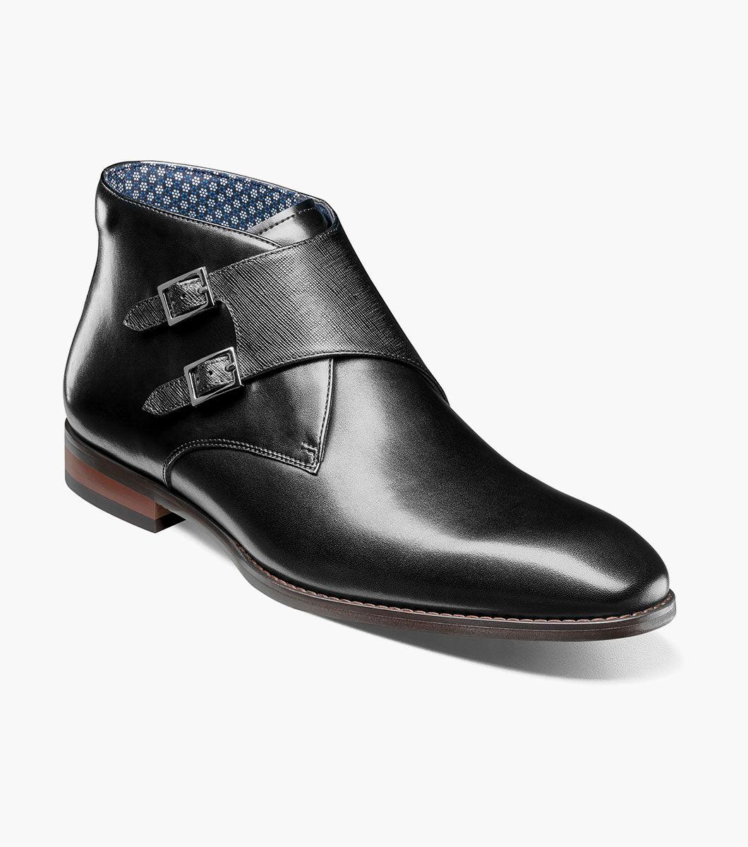Stacy Adams Kaius Plain Toe Double Monk Strap Boot by Stacy Adams Shoes - 7
