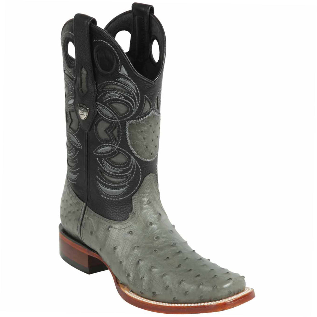 Mens Rodeo Ostrich Square Toe Boots - EE
