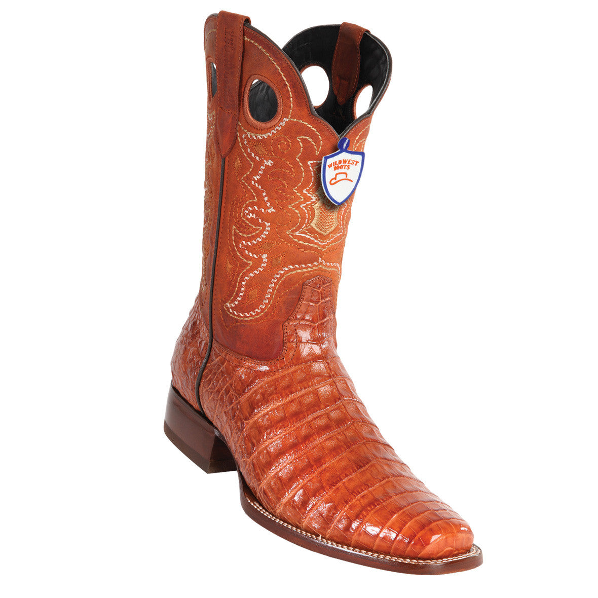 Caiman Belly Square Toe Cowboy Boots - EE
