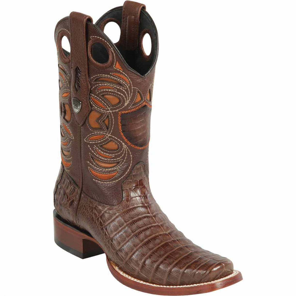 Caiman Belly Square Toe Cowboy Boots - EE