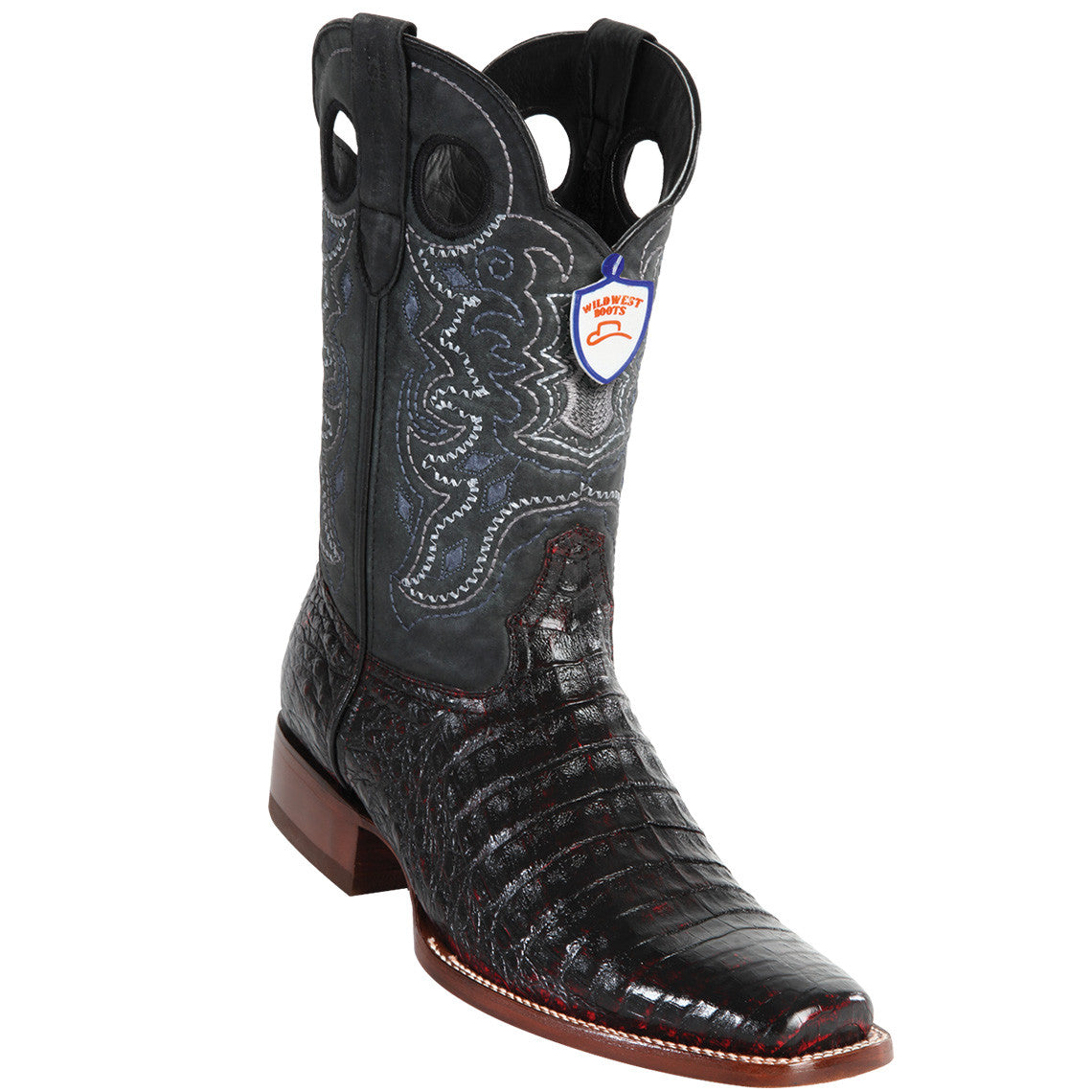 Caiman Belly Square Toe Cowboy Boots - EE