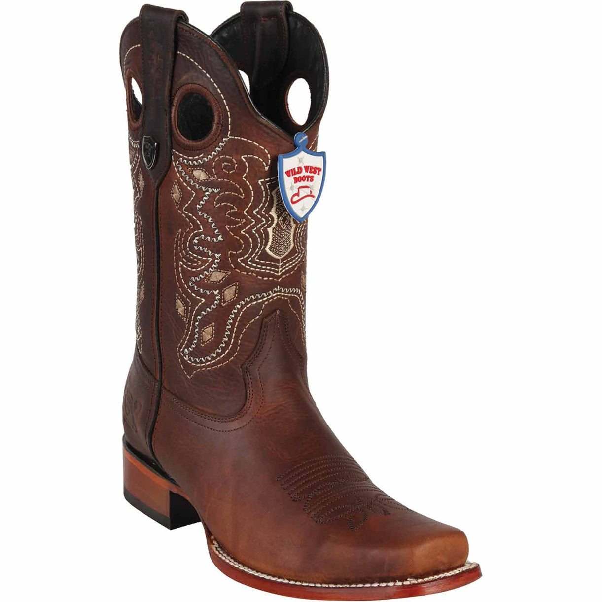 Rage Rodeo Toe Mens Cowboy Boots - Honey