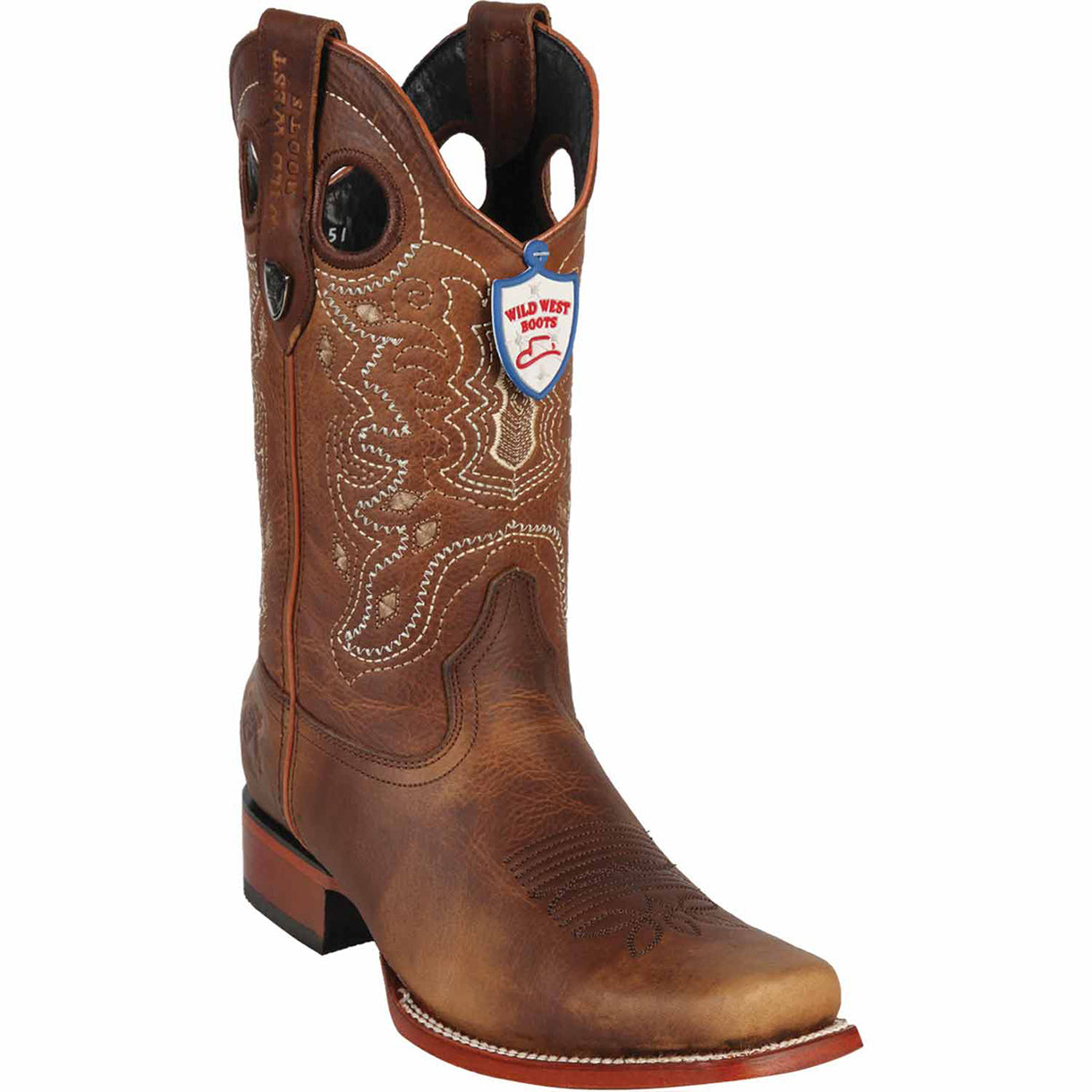 Rage Rodeo Toe Mens Cowboy Boots - Honey