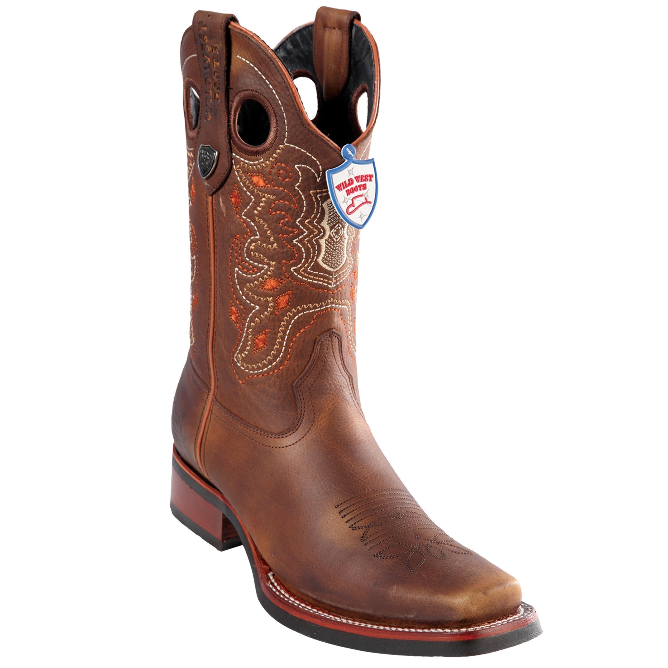 Rage Rodeo Toe Mens Cowboy Boots - Honey