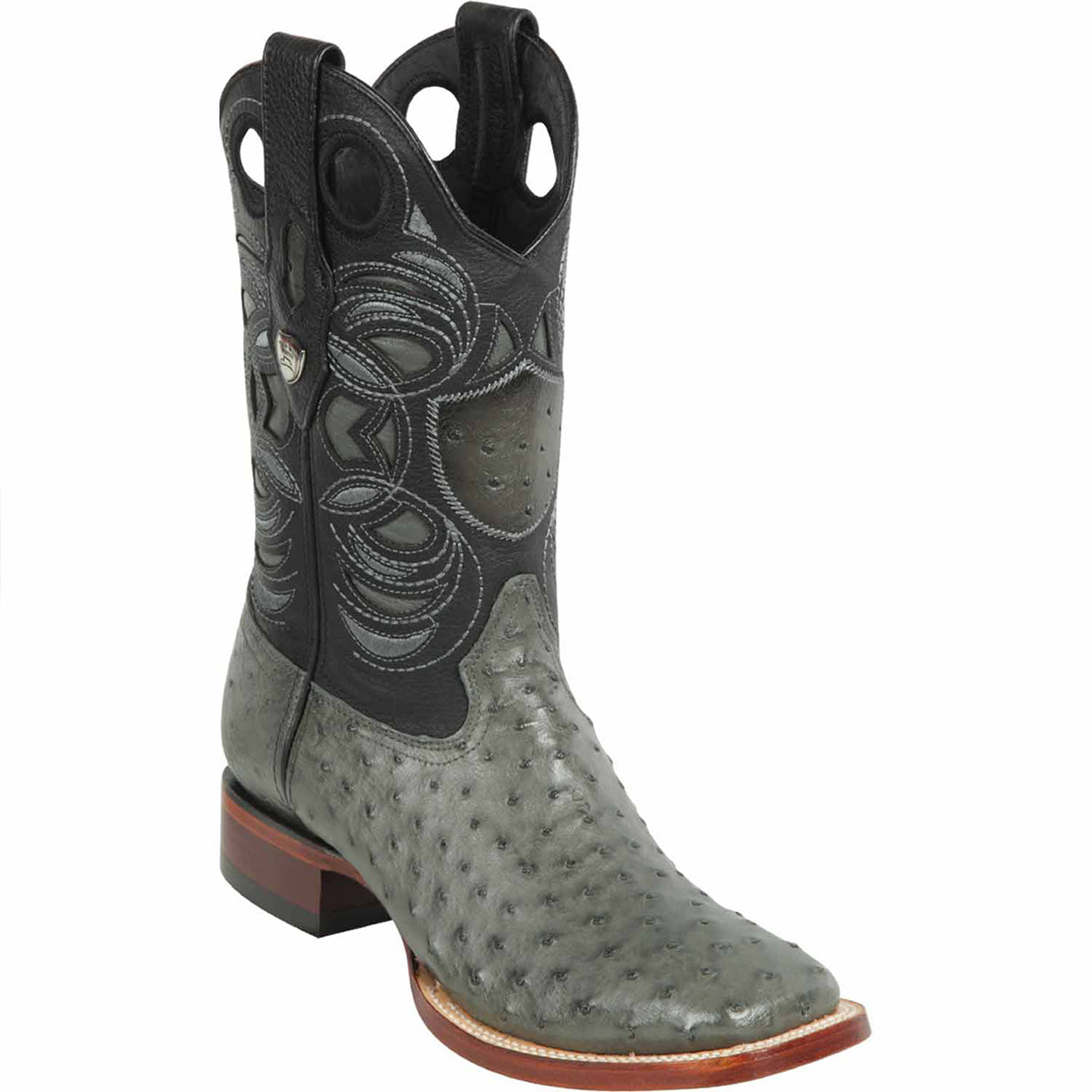 Gray Ostrich Boots - EE