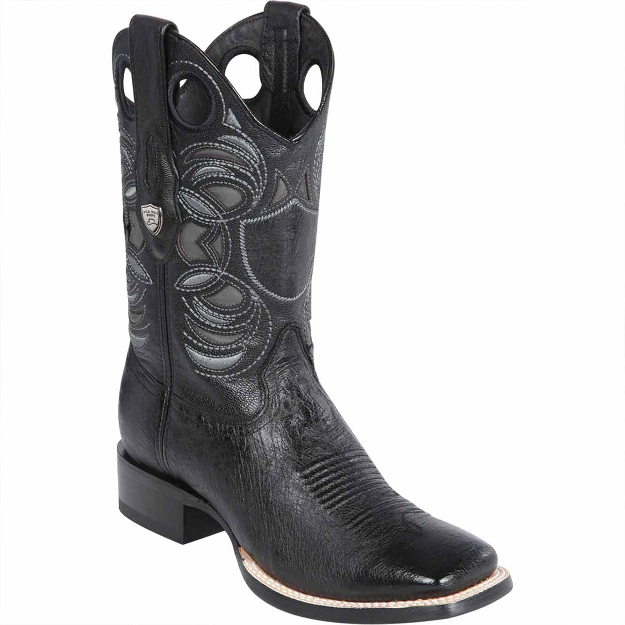 Ostrich Belly Ranch Toe Western Boots - EE