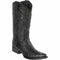Black ostrich cowboy boot
