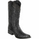 Black ostrich cowboy boot