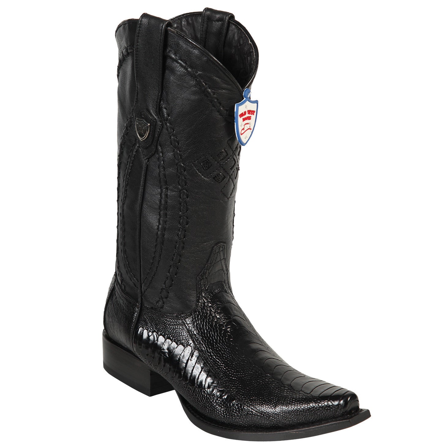 Ostrich Leg Cowboy Boots Snip Toe - EE