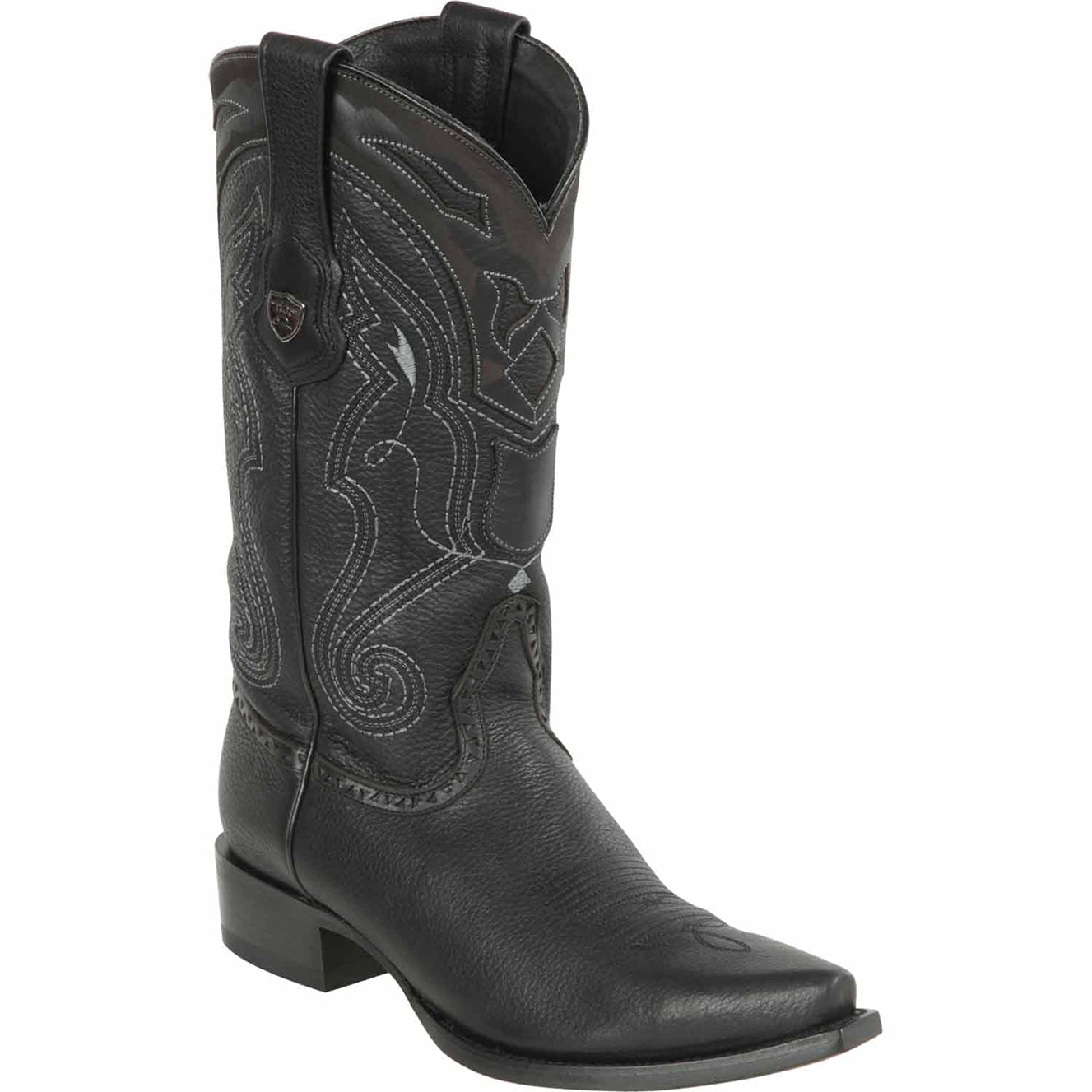 Black Snip Toe Cowboy Boots - EE