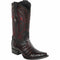 Black Cherry Caiman Cowboy Boots Snip Toe - Wild West Boots
