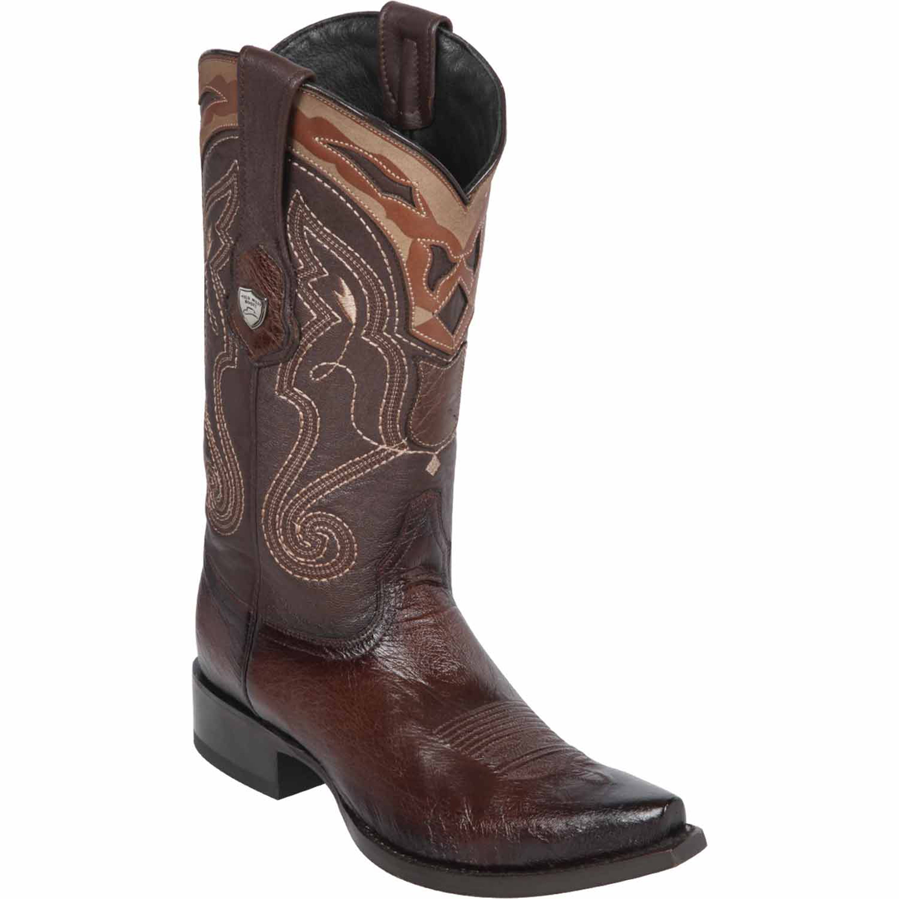Brown Smooth Ostrich Boots - EE