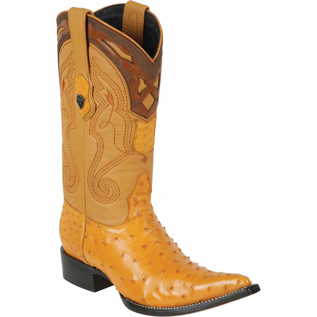 Buttercup Ostrich Pointy Toe Cowboy Boots - EE