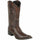 Brown ostrich pointy Mexican boot