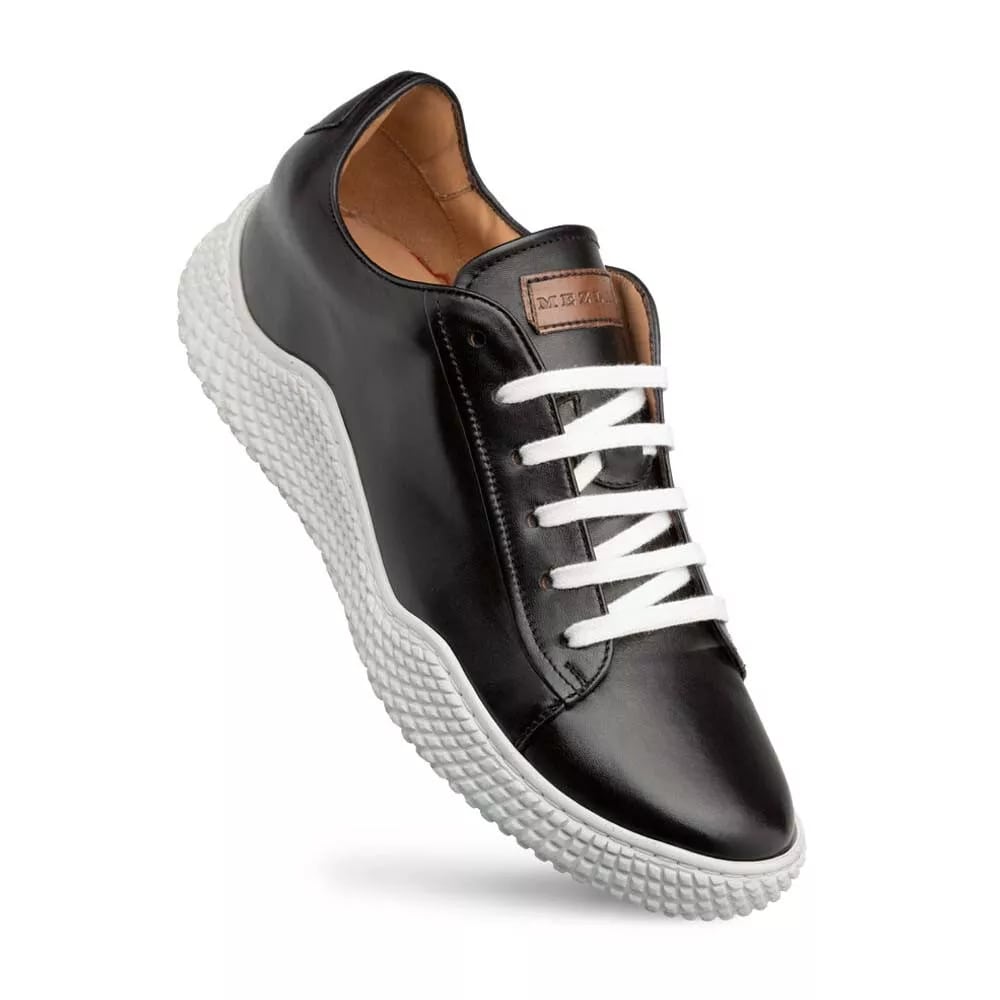 Mezlan Men’s Black Leather Sneakers - 8