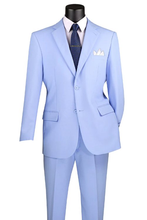 Mens Easter Suit - Jacket and Pants in Summer Color Light Sky Blue Modern Fit Light Weight