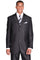 "Sharkskin Black Men's Suit - 3 Button Peak Lapel Micro Pinstripe"