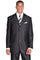 Sharkskin Black Men's Suit - 3 Button Peak Lapel Micro Pinstripe