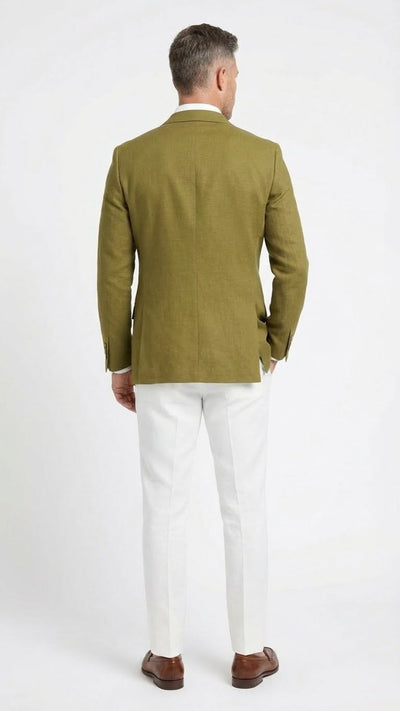 Mens Olive Green Blazer Sport Coat Fabric Summer in pistachio sage green