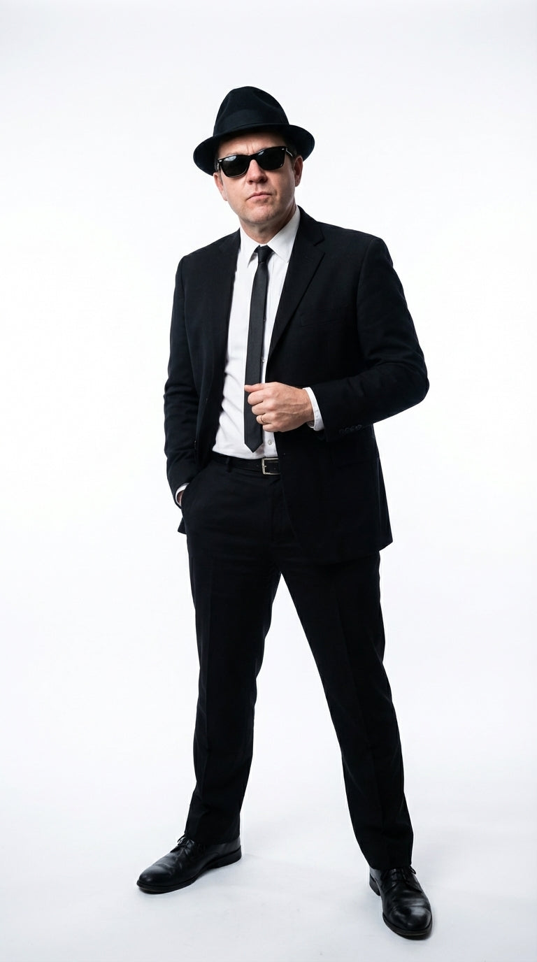 Mens Black Blazer – Vincent Vega Inspired Pulp Fiction Style Classic Formal Blazer for Men Retro Vintage Jacket - 36 Short