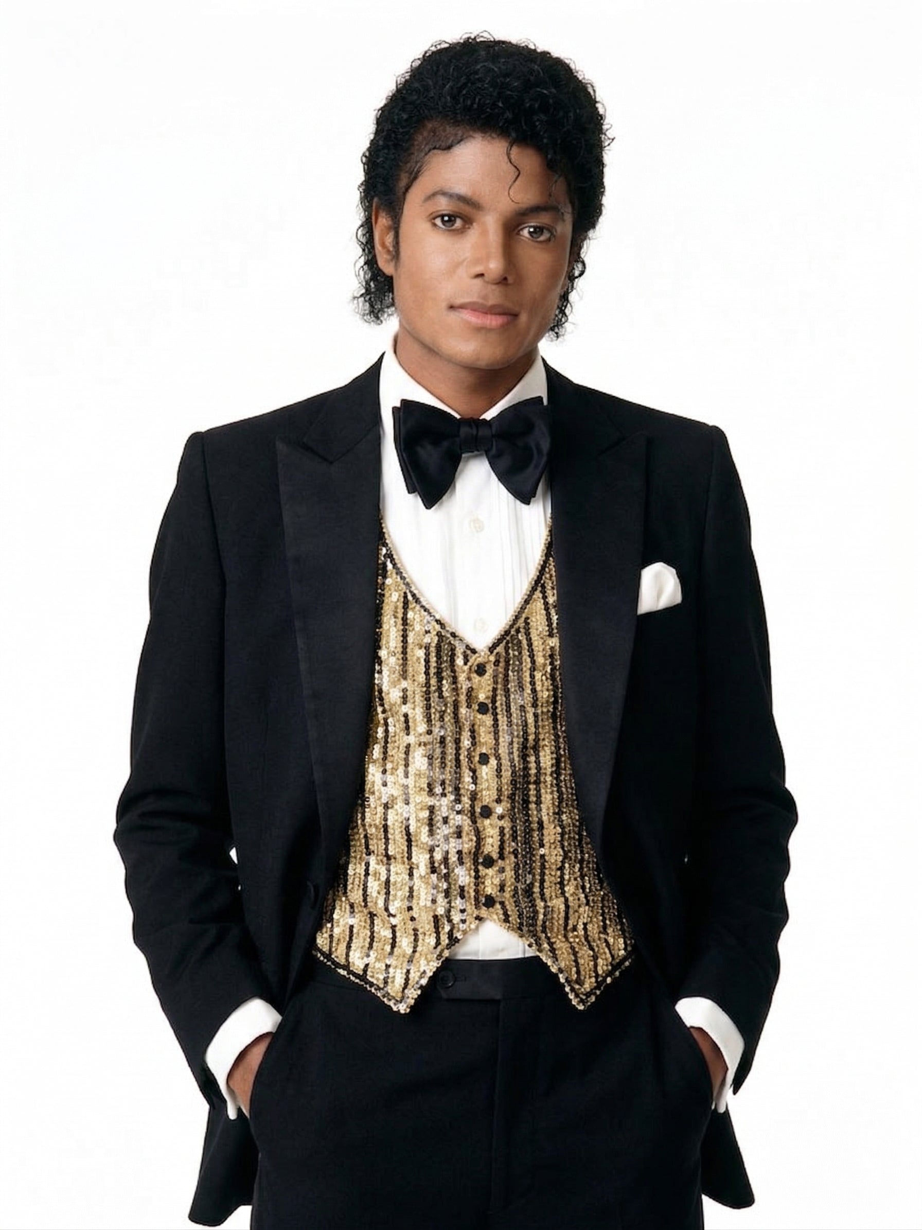 Men’s Black Tuxedo Blazer Michael Jackson Award Ceremony Vintage Jacket – Classic Formal, Elegant Party Dinner Jacket - 36 Short