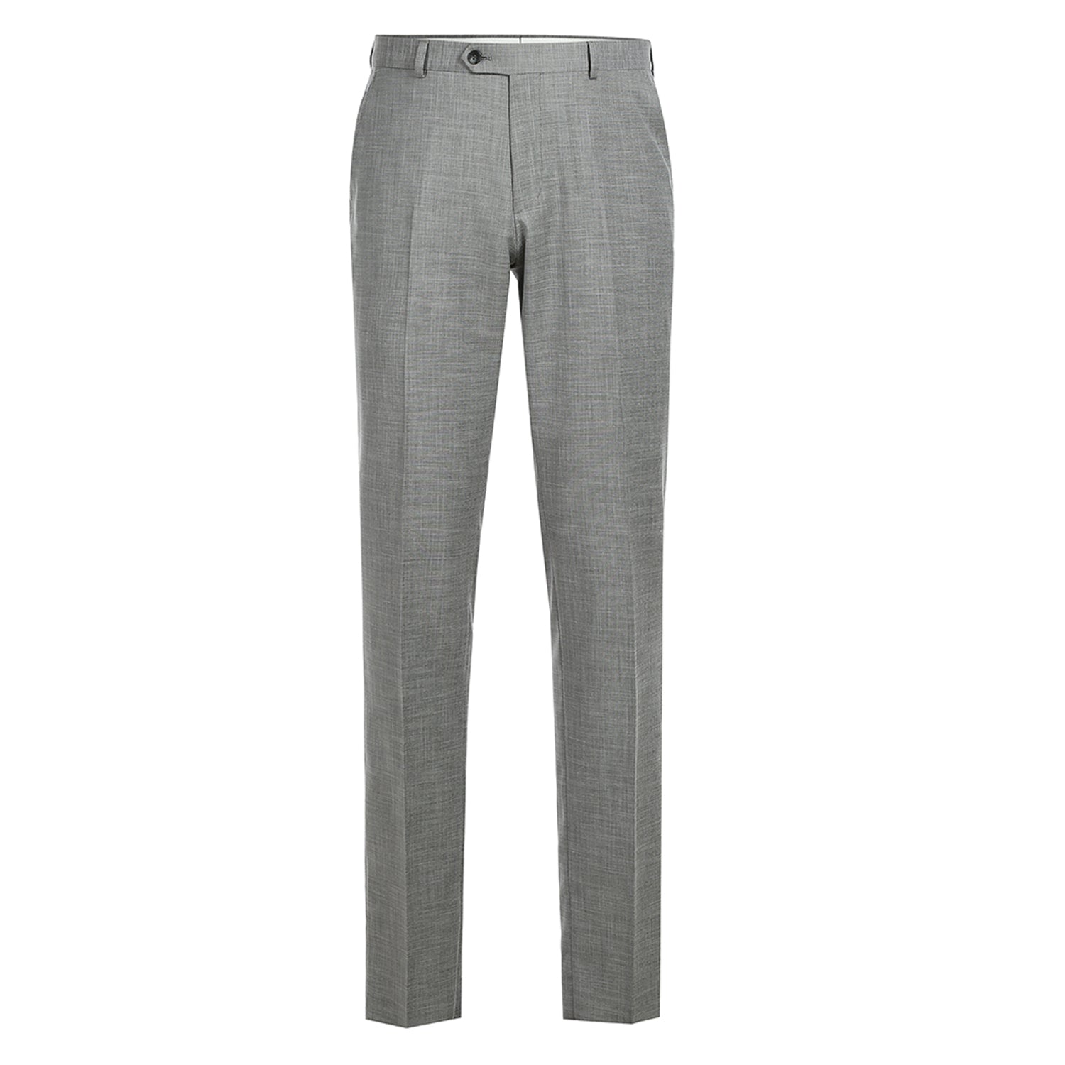 293-17 Men's Slim Fit Notch Lapels Gray Solid Suits - 38Lx32W
