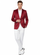 Premium Men's Burgundy  Satin Slim Fit Blazer â€“ Elegant Party & Wedding Suit Jacket in Maroon Wine Color
