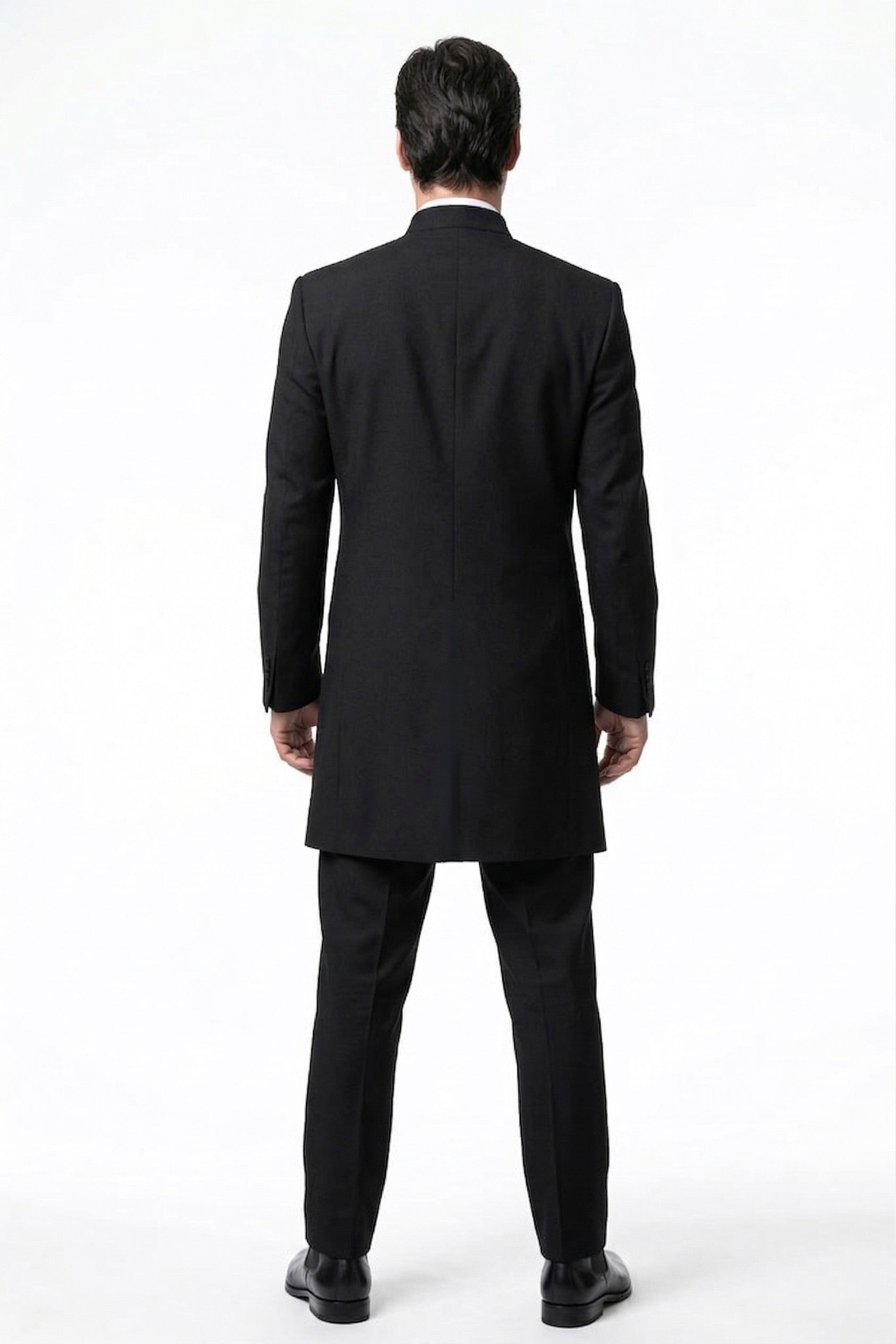 black dresser with glass top Men's Black Coat Matrix Keanu Reeves Inspired Long – Classic Mandarin Collar Formal Overcoat, Stylish Winter Trench Coat, Neo Style Jacket Size 38