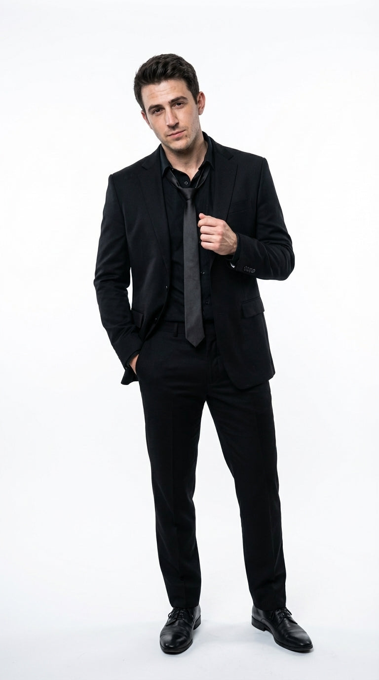 Mens Black Blazer – John Wick Inspired Classic Formal Blazer for Men Sleek Action Style Evening Jacket - 36 Short