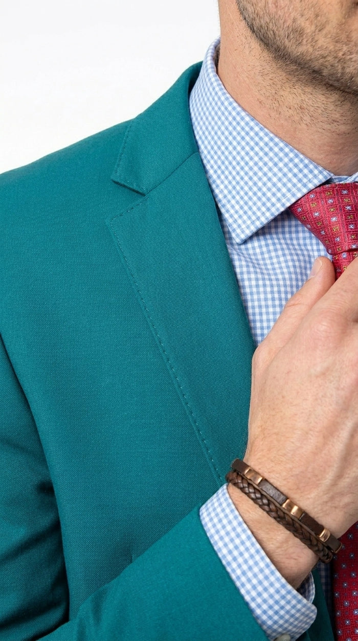 Men’s Teal Green Dark Turquoise Suit – Elegant Formal Suit for Business, Wedding, Party and Modern Style Wear
