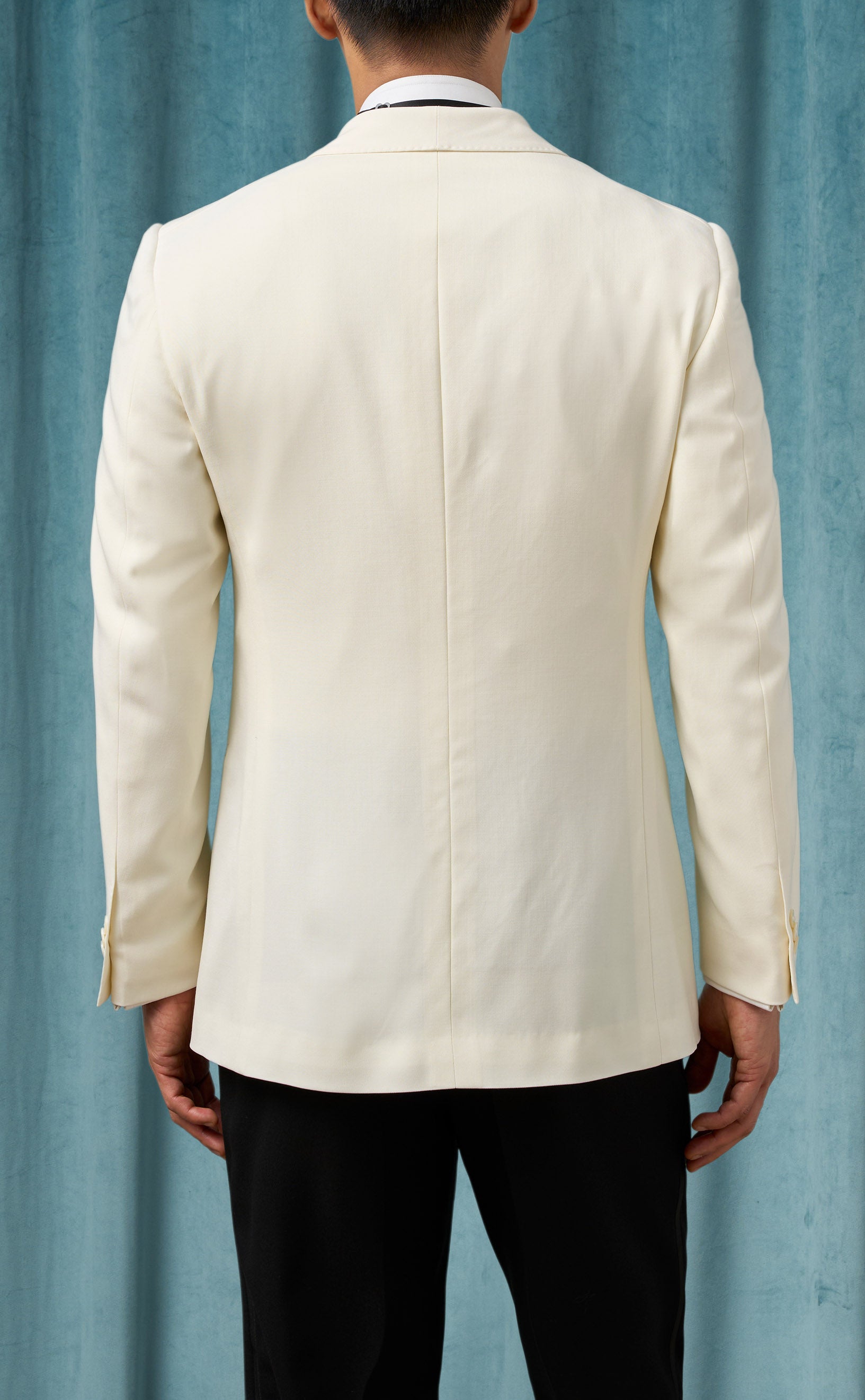 Mens Ivory Dinner Jacket  - Cream Wedding Tuxedo Jacket in Off White Blazer Shawl Collar Double breasted - 36 Short