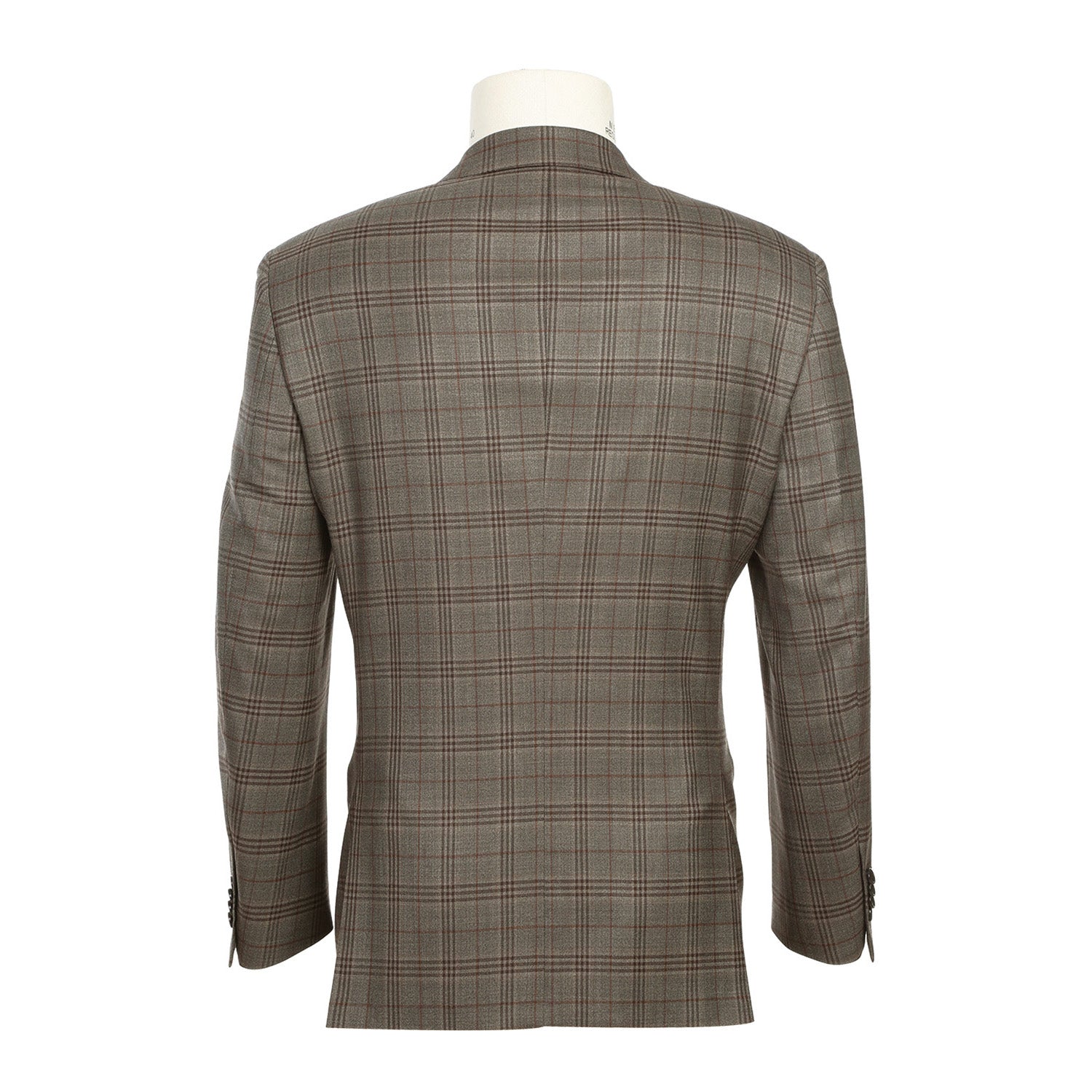 563-12 Men's Slim Fit Wool Checked Suits - 38Lx32W