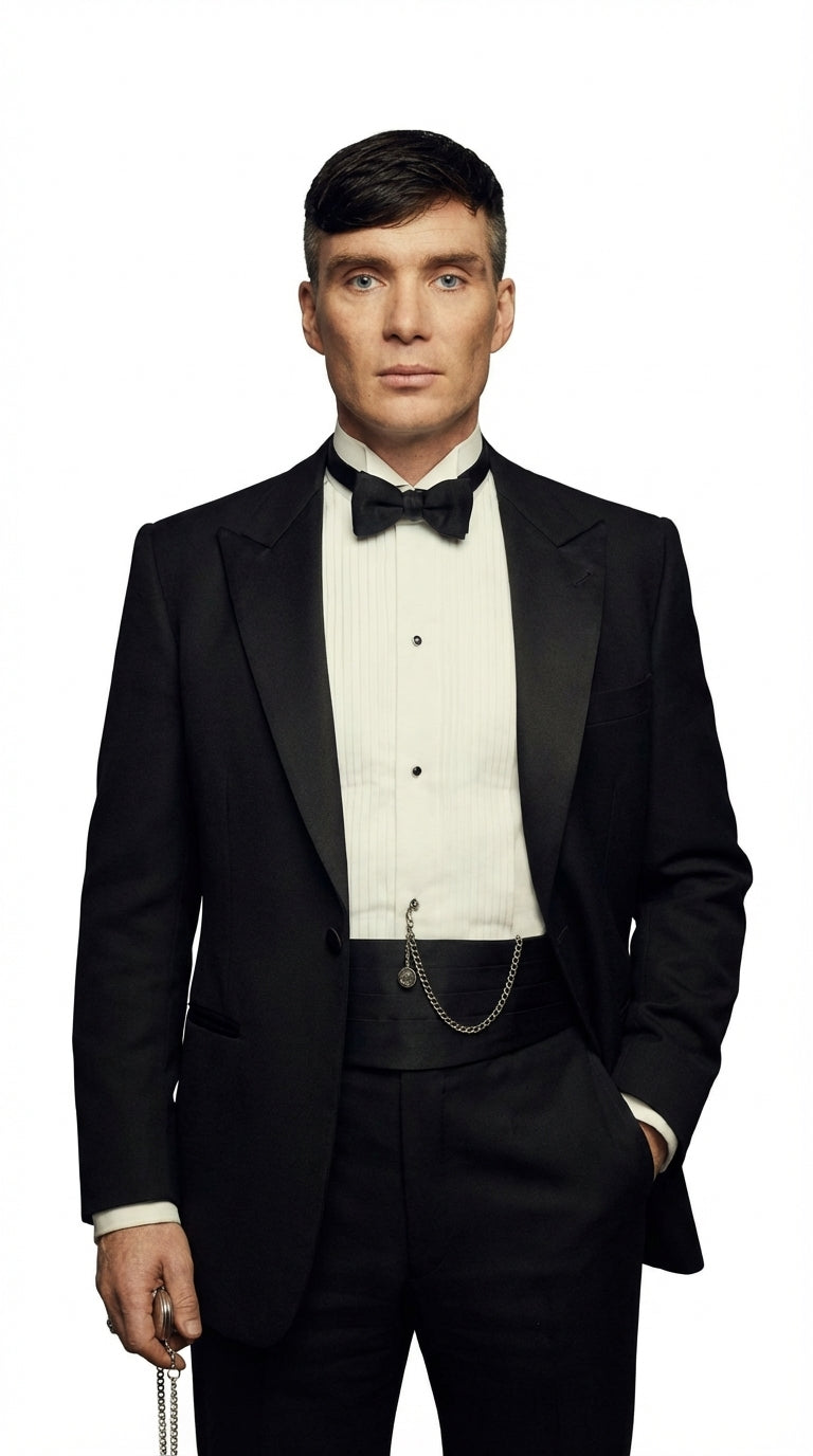 Mens Black Tuxedo Blazer – Peaky Blinders Thomas Shelby Inspired Classic Formal Blazer for Men Vintage British Style Jacket - 36 Short