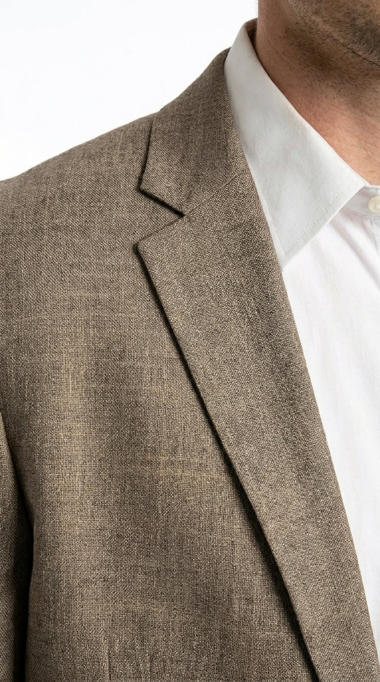 Men’s Dark Tan Taupe Light Brown Western Cowboy Blazer – Classic Country Style Jacket for Wedding, Casual Country Jacket Textured - 36 Short