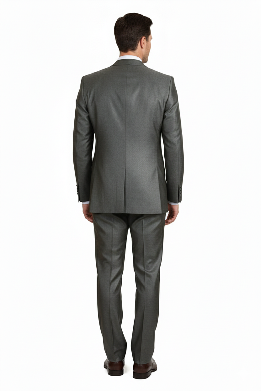 Men’s Olive Green 3-Piece Suit – Classic Fit with Vest and Tie Pleated Pants Three Buttons - 34 Short or Extra Small