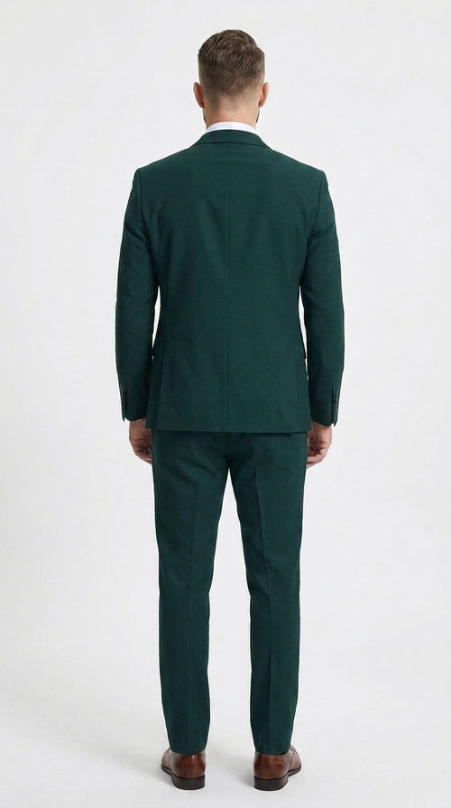 Stacy Adams Dark Teal Suit – Men’s 3-Piece Green Teal Wedding & Formal Suit Modern Fit
