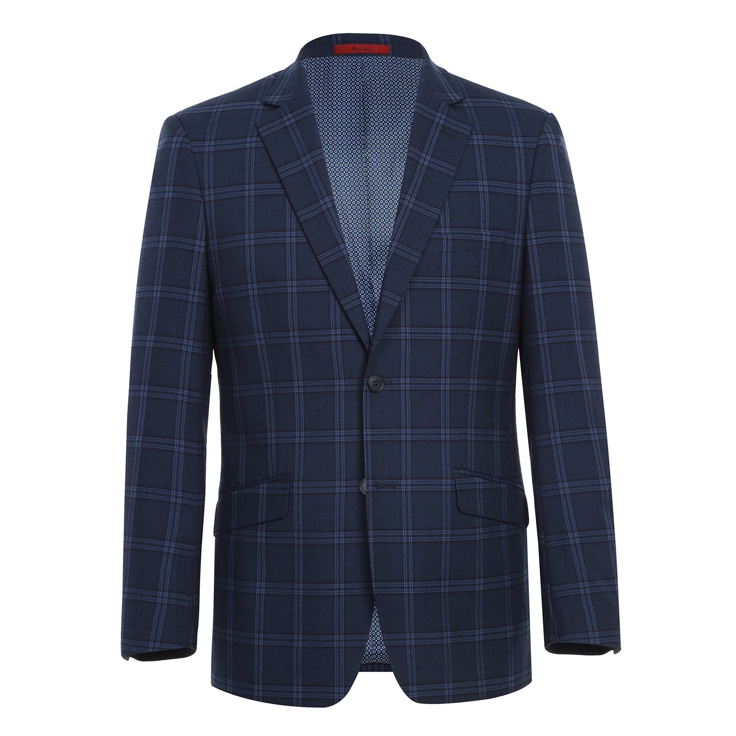 293-22 Men's Slim Fit Checked Suits - 38Lx32W